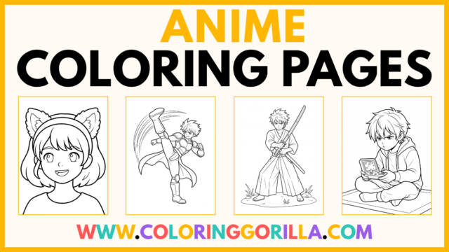 55+ Anime Coloring Pages (Free Printable PDFs)