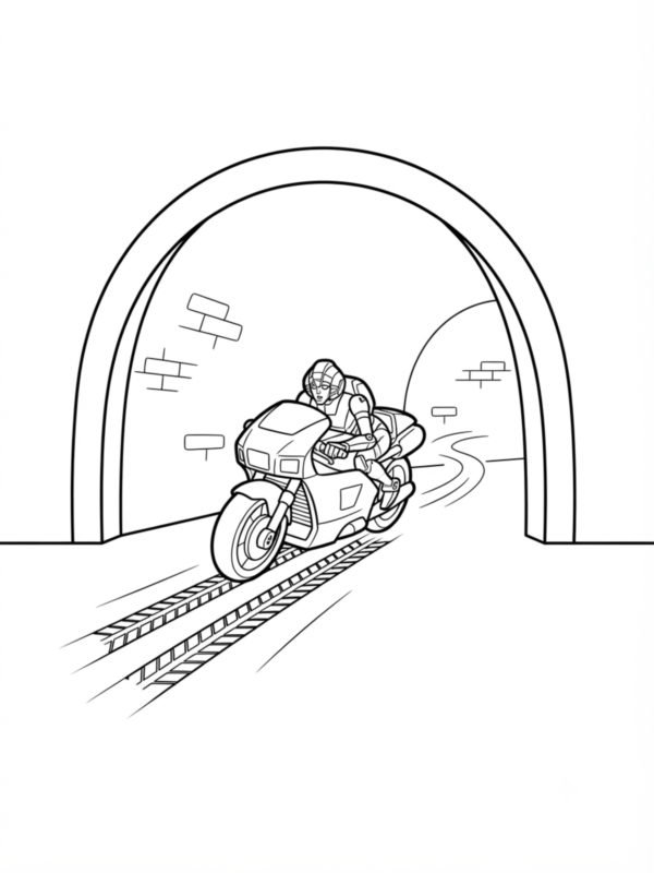 Arcee Racing Through a Tunnel
