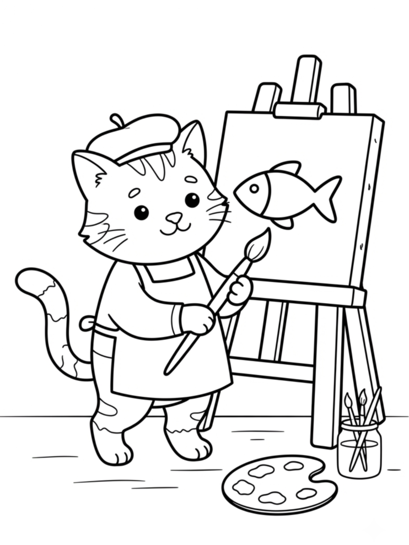 Artist Cat