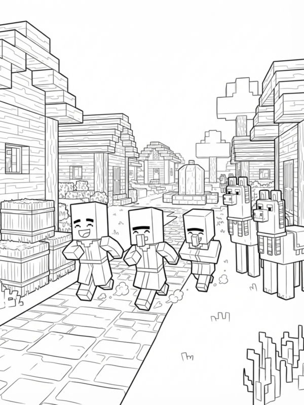 Baby Villagers Playing Tag