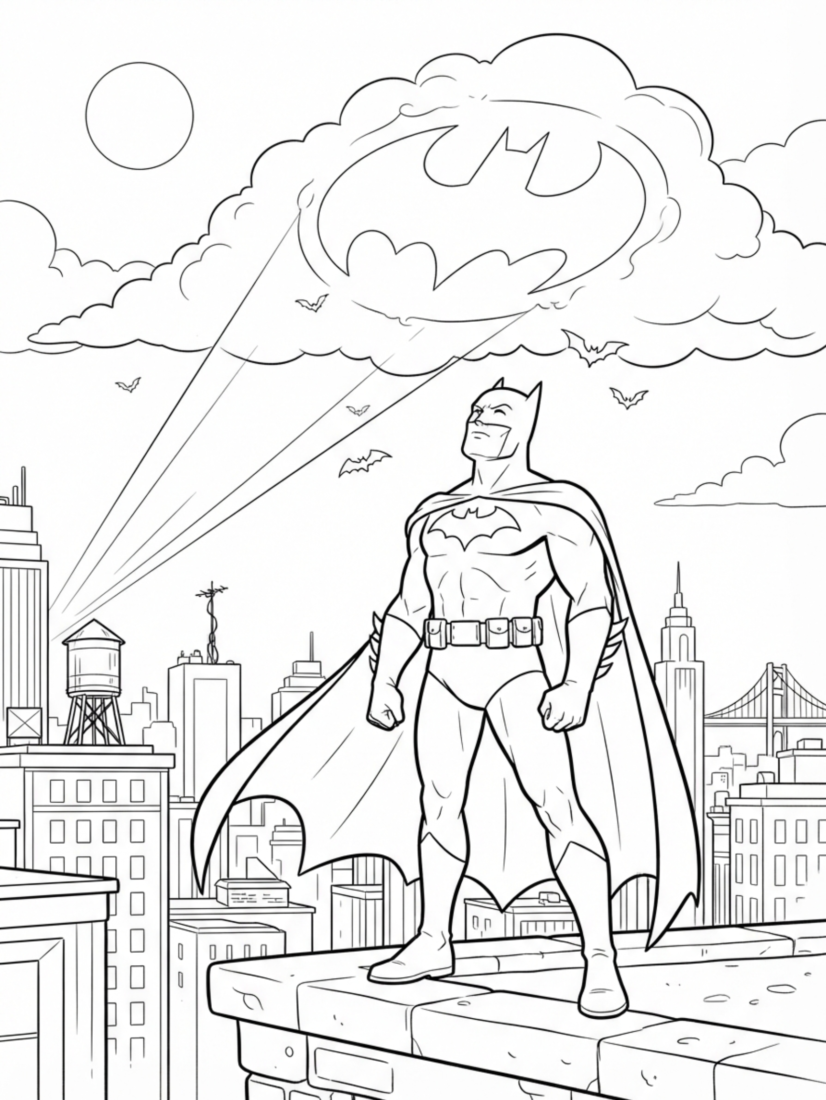 Batman and the Bat-Signal