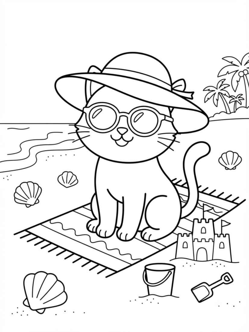 Beach Day Cat