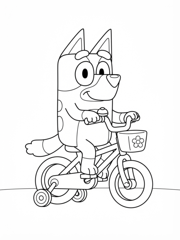Bluey Learning to Ride