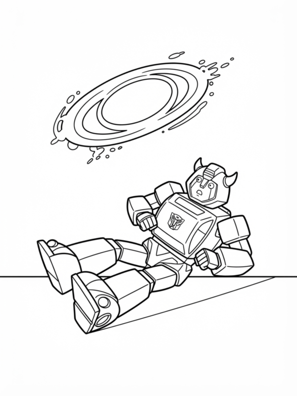 Bumblebee Escaping a Laser Blast