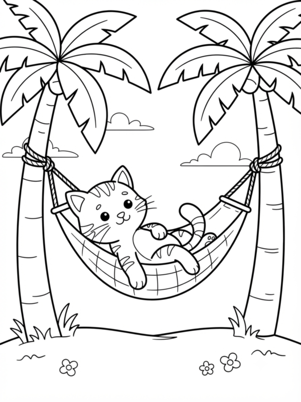 Cat in a Hammock