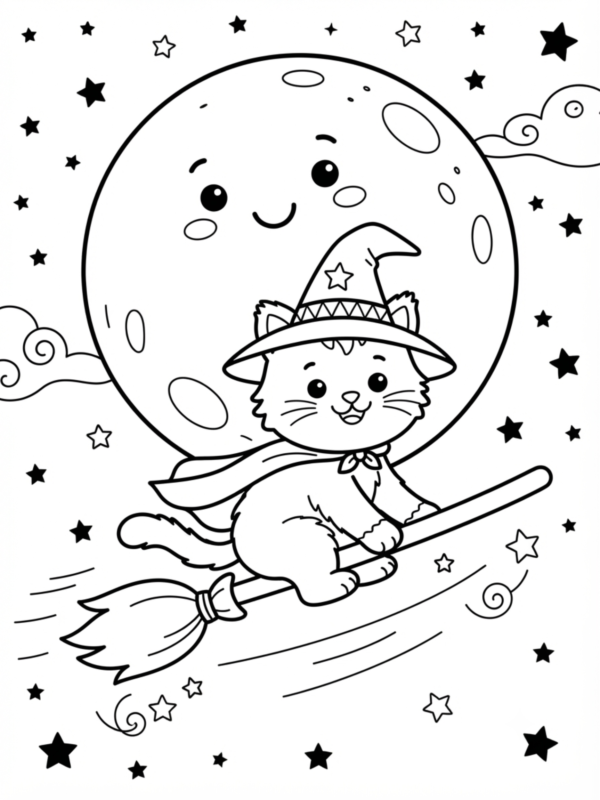 Cat on a Broomstick