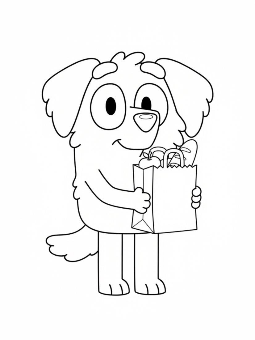 Chloe with His Groceries
