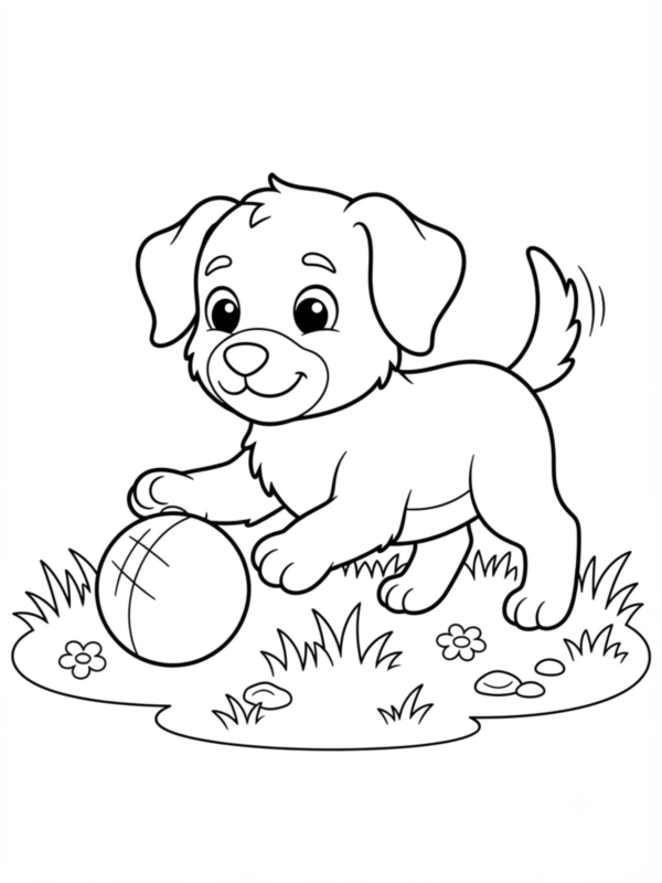 Cute Puppy in Grass