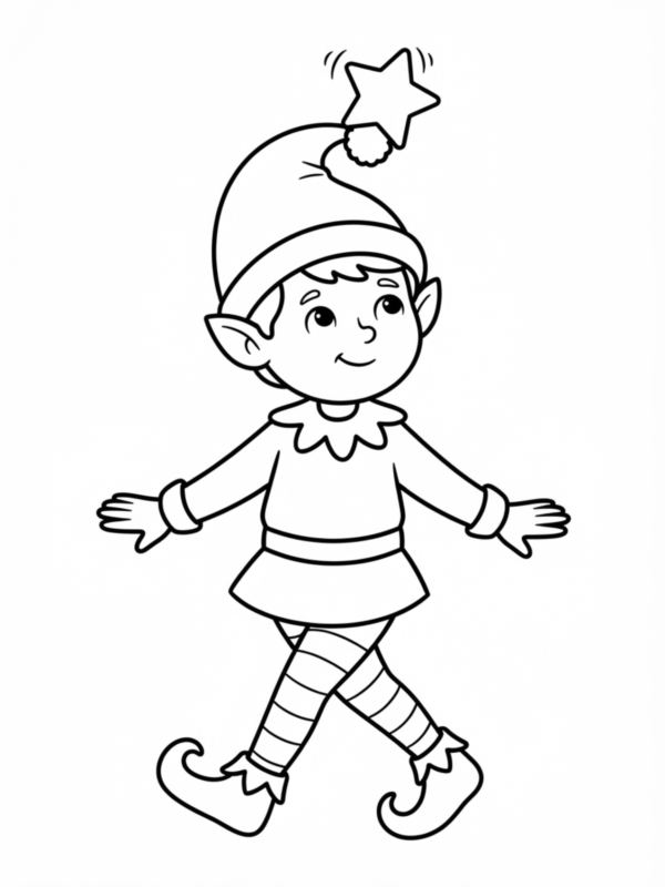 Elf Balancing a Star on Head