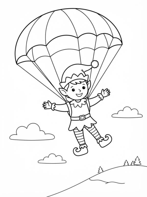 Elf Flying with a Tiny Parachute