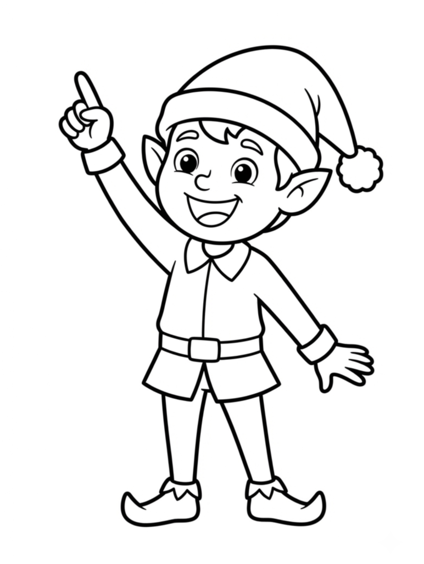 Elf Pointing Upward