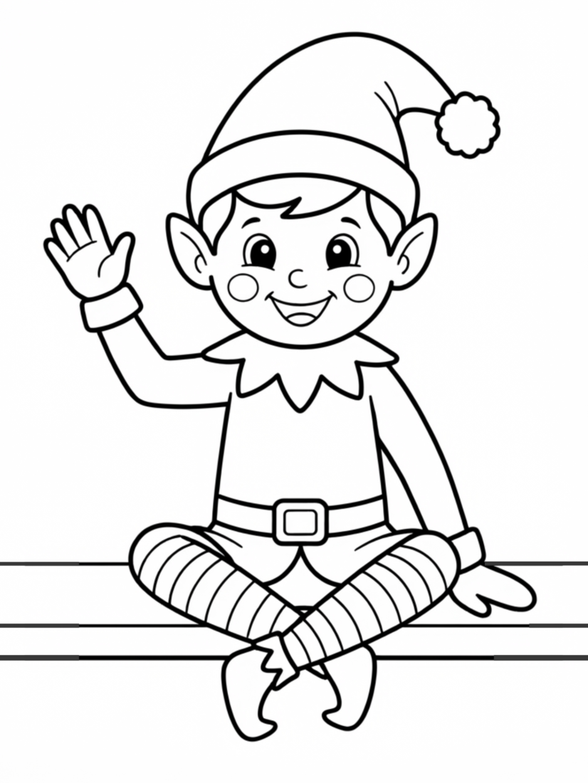 Elf Waving Hello