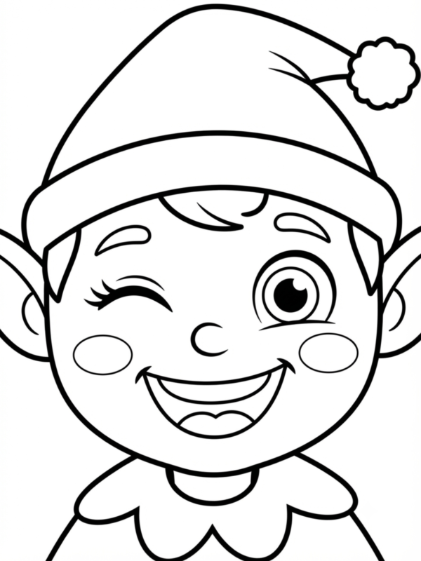 Elf Winking and Smiling