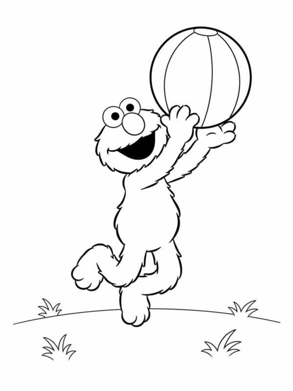 Elmo Catching a Bouncy Ball