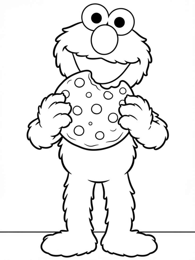 Elmo Eating a Cookie
