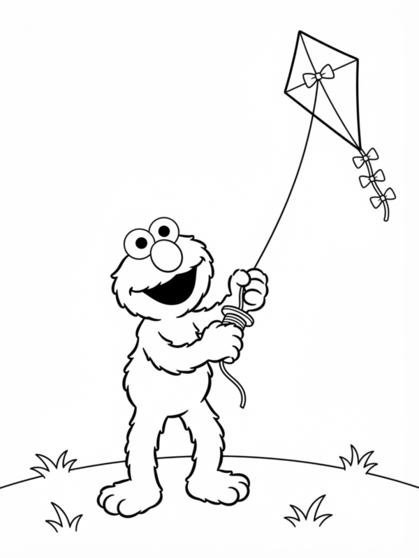 Elmo Flying a Kite