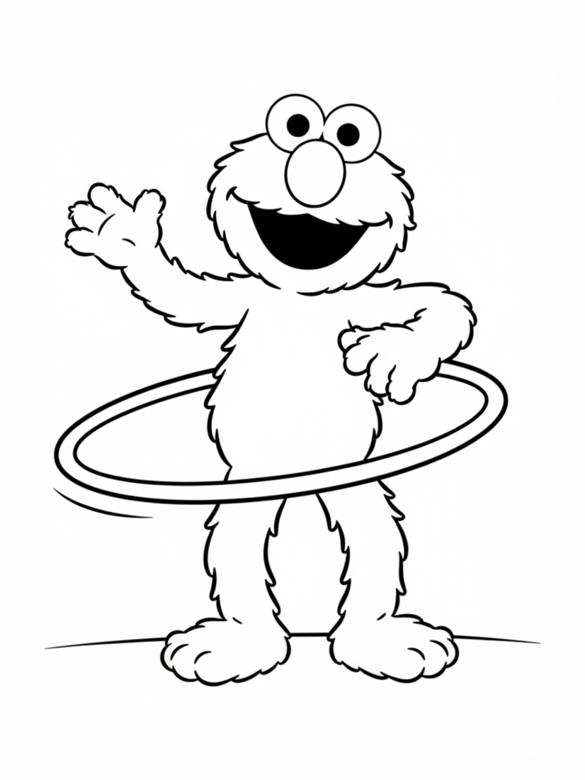 Elmo Hula Hooping