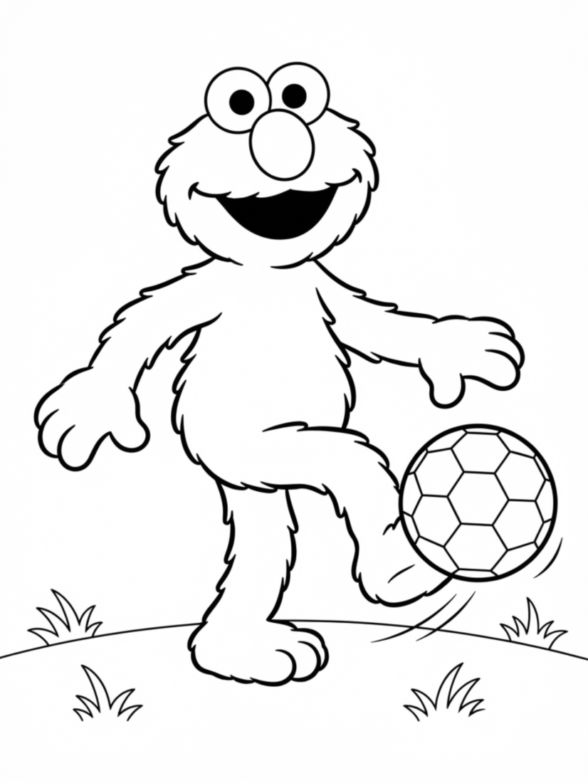 Elmo Playing Soccer
