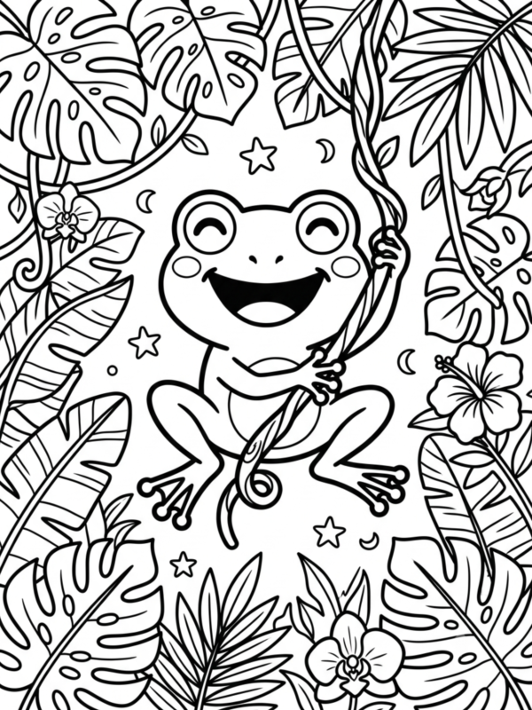 Frog Swings on a Vine