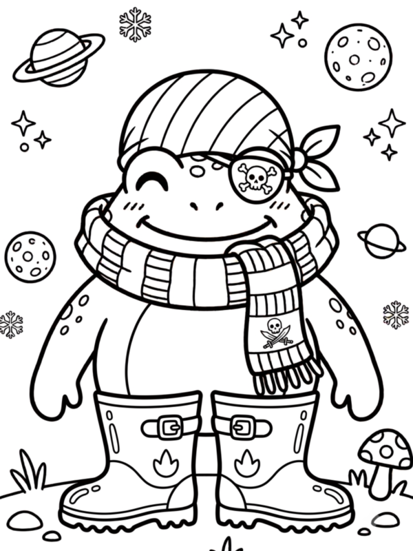 Frog Wearing Shiny Rainboots