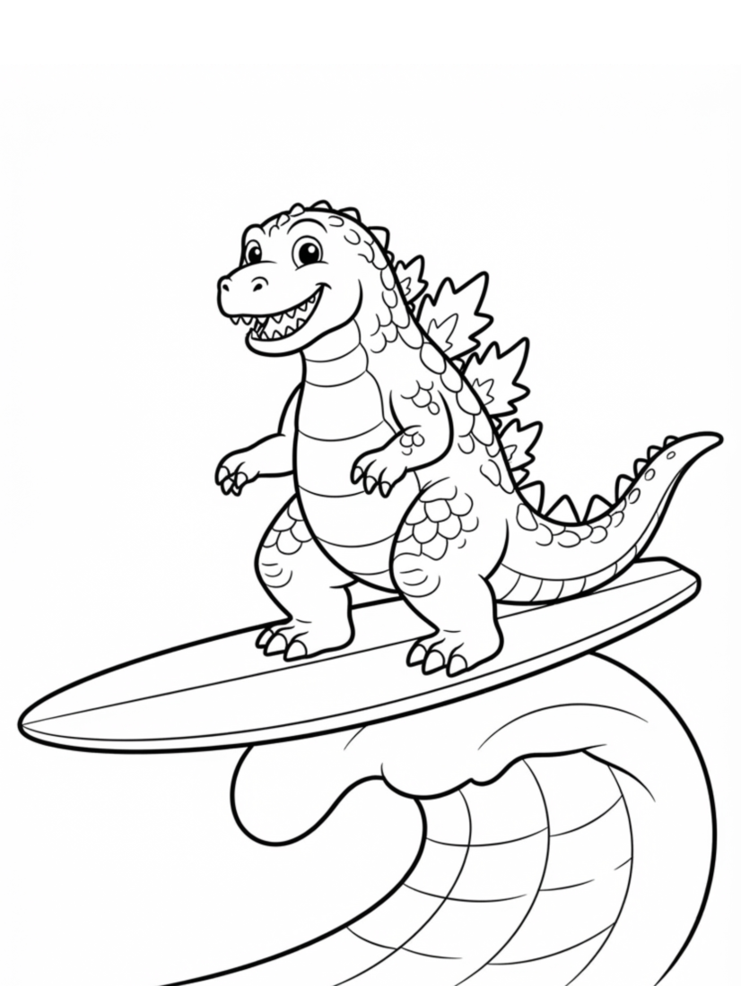 Godzilla Surfing