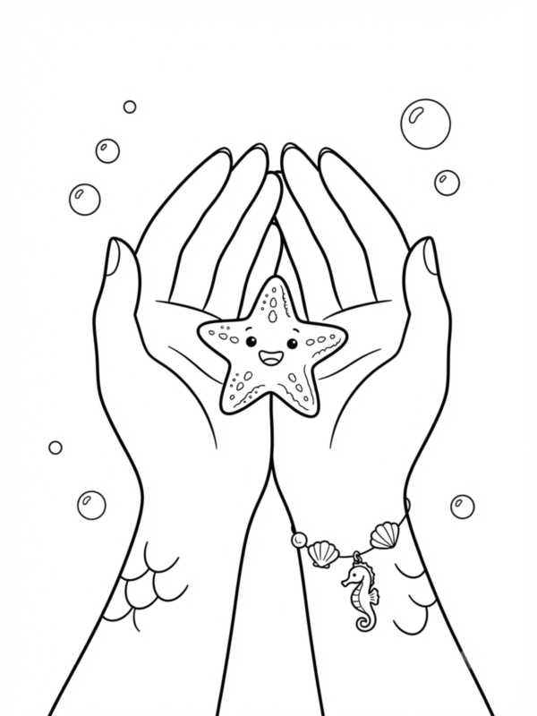 Hands Holding Starfish