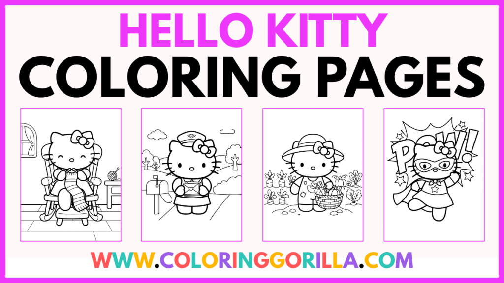 60+ Hello Kitty Coloring Pages (Free Printable PDFs)