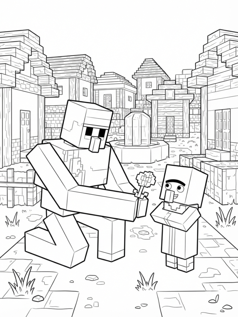 Iron Golem and the Flower