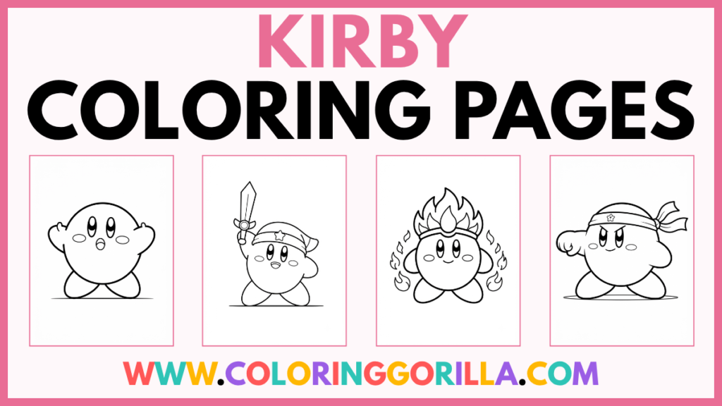 55+ Kirby Coloring Pages (Free Printable PDFs)