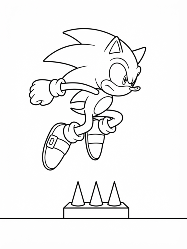 Sonic Jumping over a Spike