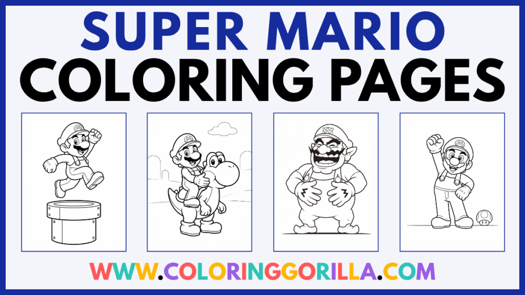 55+ Mario Coloring Pages (Free Printable PDFs)