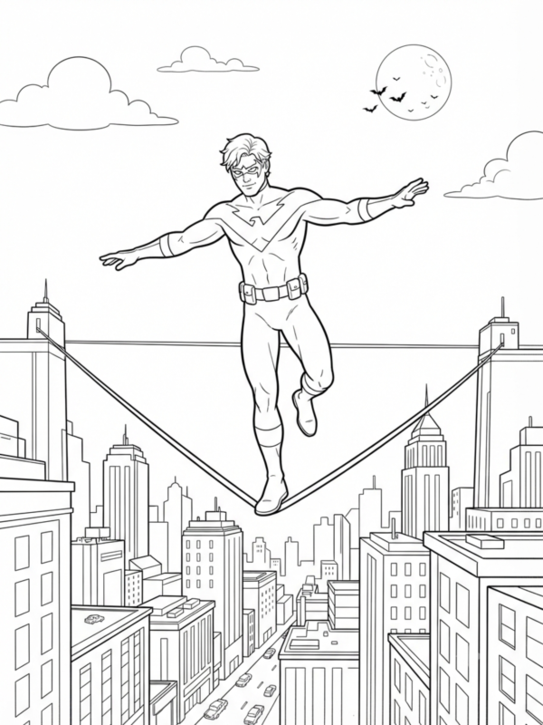 Nightwing on a Wire