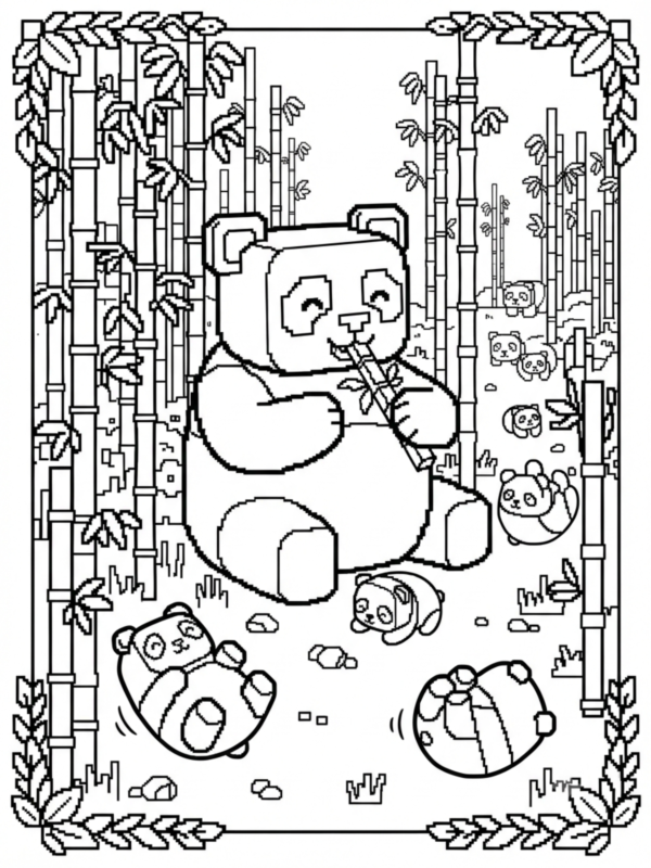 Panda Munching Bamboo