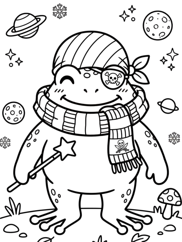 Pirate Frog with an Eyepatch