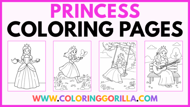 60+ Princess Coloring Pages (Free Printable PDFs)