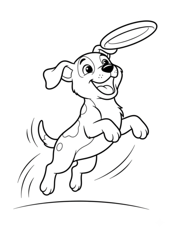 Puppy Catching a Frisbee