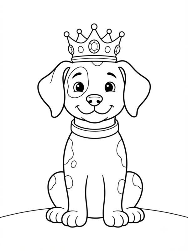 Puppy Wearing a Crown