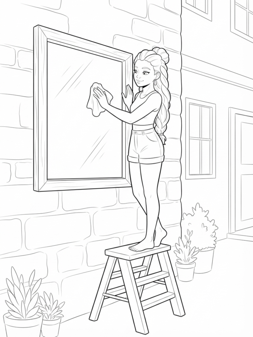 Rumi Cleaning Windows