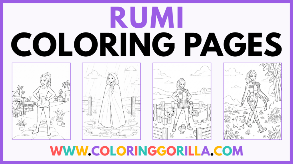 50+ Rumi Coloring Pages (Free Printable PDFs)