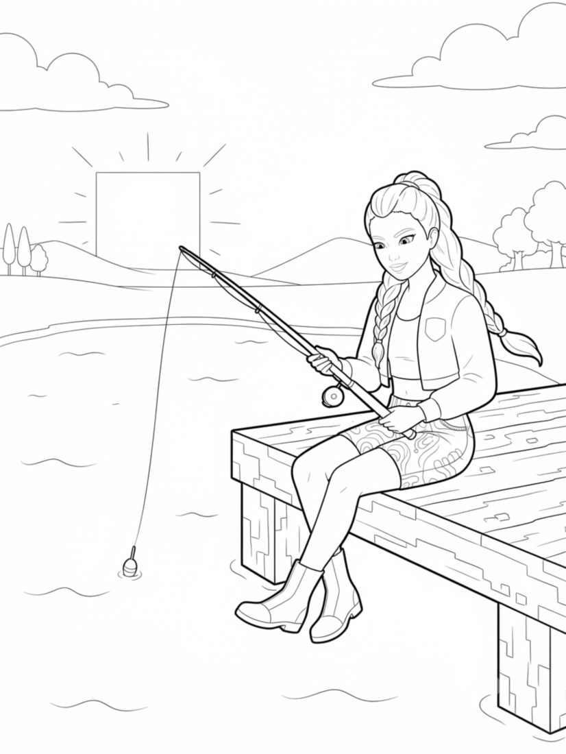 Rumi Fishing at Sunset