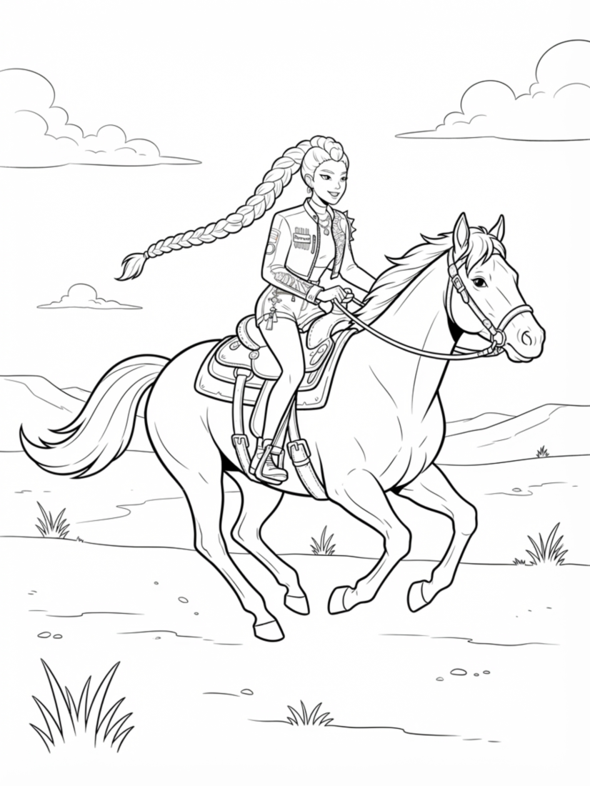 Rumi Riding a Horse