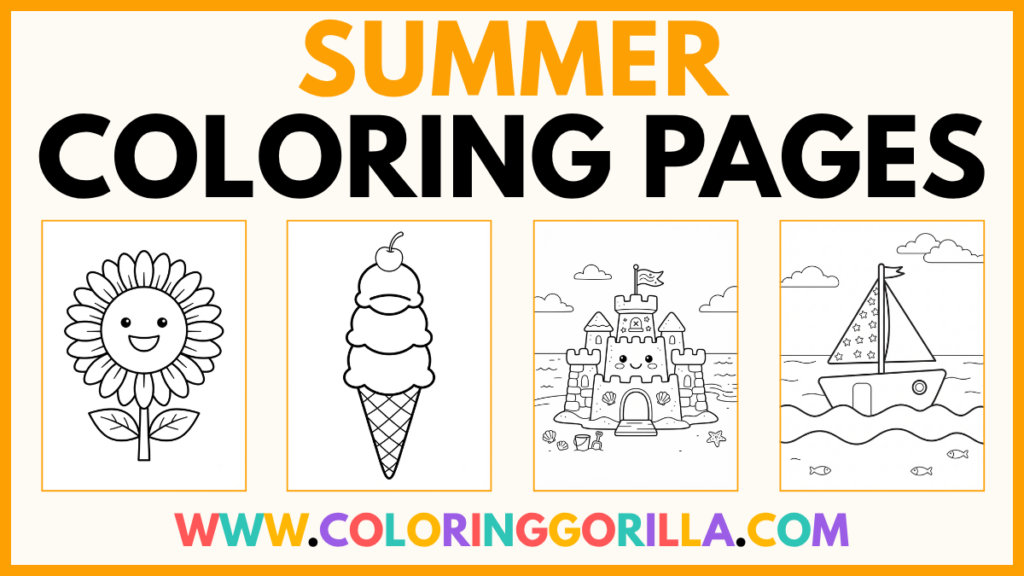 50+ Summer Coloring Pages (Free Printable PDFs)