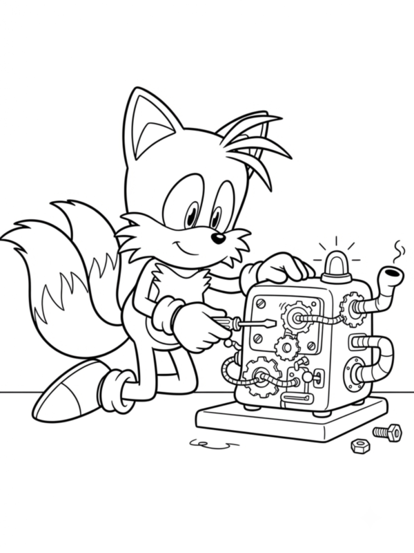 Tails Building a Gadget
