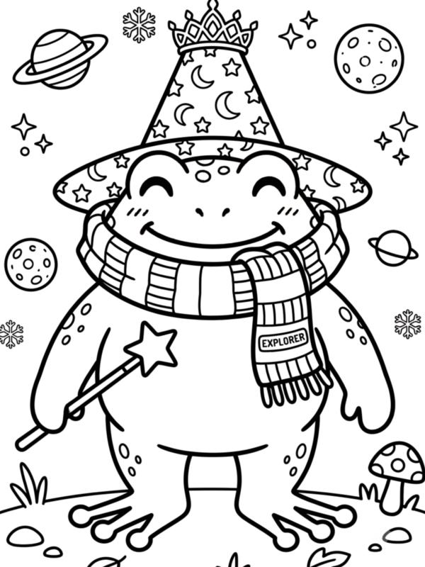 Wizard Frog with a Wand
