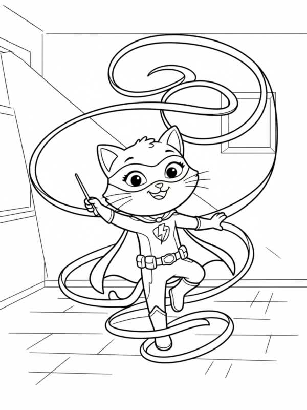 Bitsy Playing with Ribbon