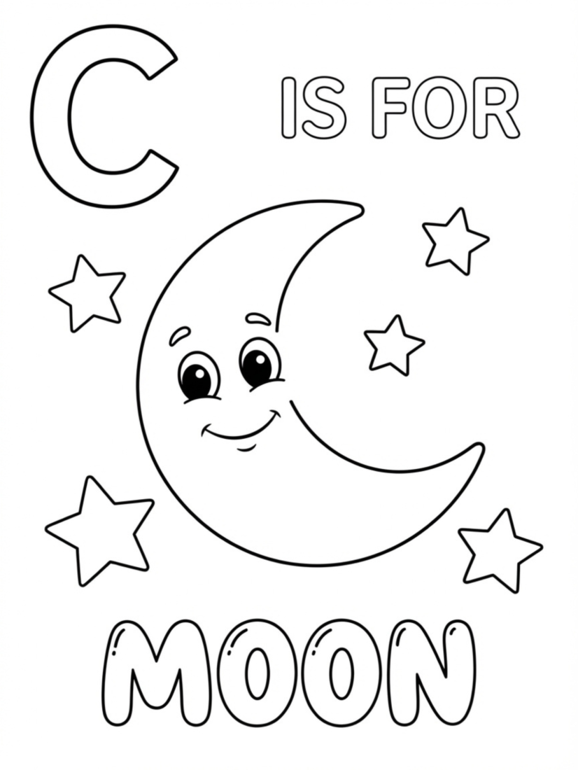 C is For Crescent Moon