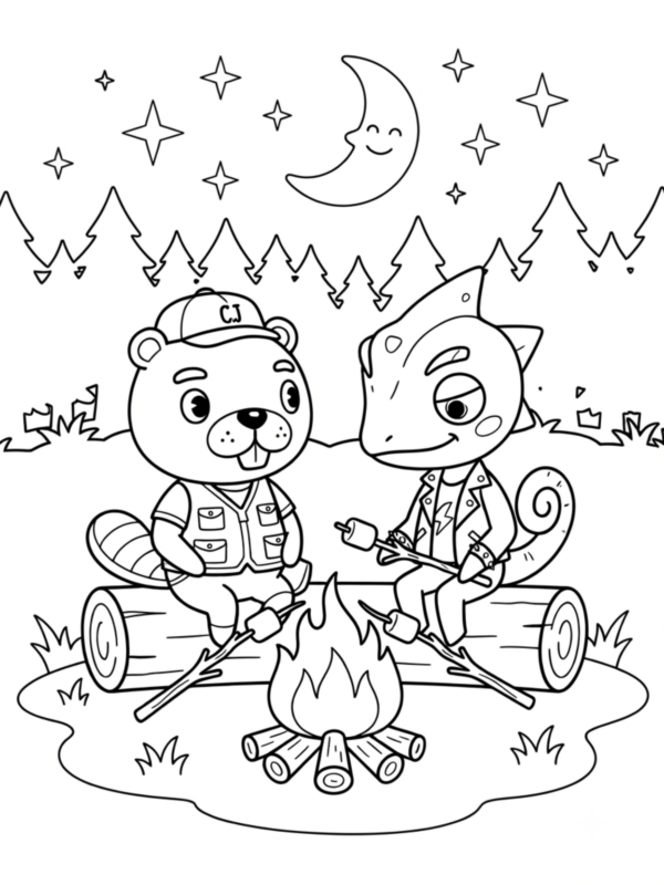 C.J. and Flick Camping