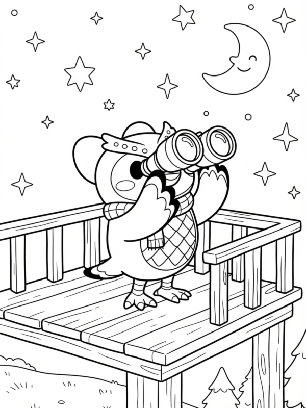 Celeste Looking through Binoculars