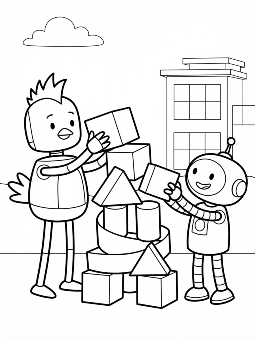 Clukr and Fun Bot Building Together