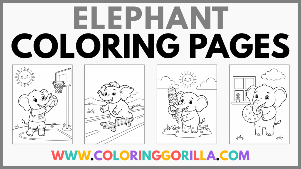 38 Elephant Coloring Pages (Free Printable PDFs)